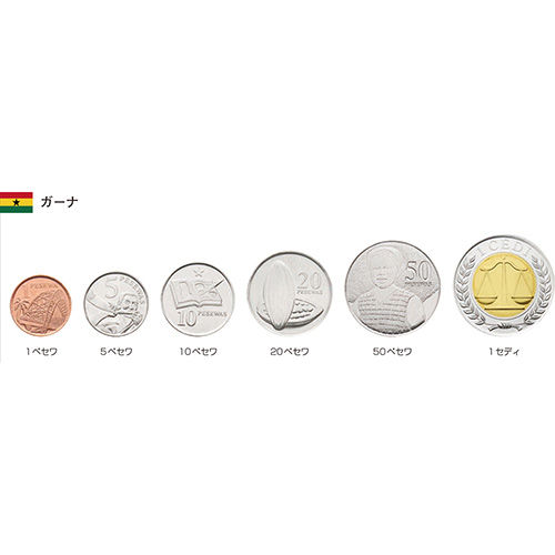 ガーナ民主共和国 6種セット 混合年号 未使用