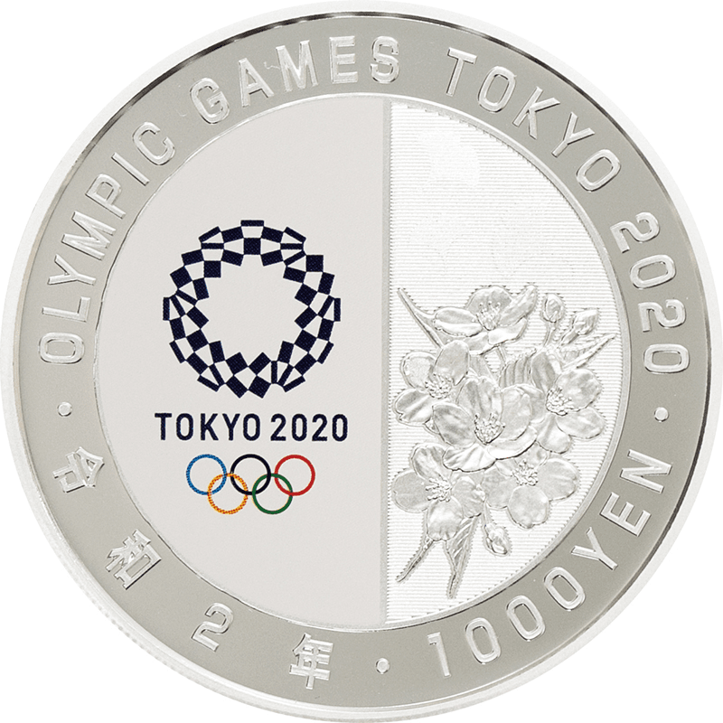 日本 2020年 東京2020オリンピック・パラリンピック競技大会記念貨幣（第四次発行分） 「レスリング」 1000円カラー銀貨 プルーフ |  オンラインショップ | 泰星コイン株式会社