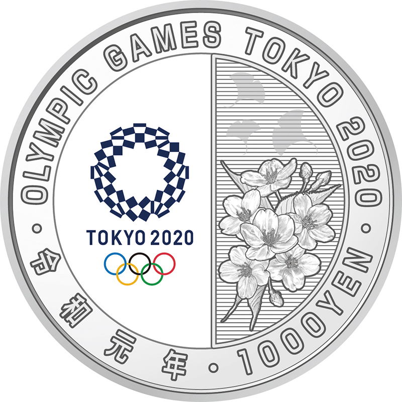日本 2019年 東京2020オリンピック・パラリンピック競技大会記念貨幣（第三次発行分） 柔道 1000円カラー銀貨 プルーフ