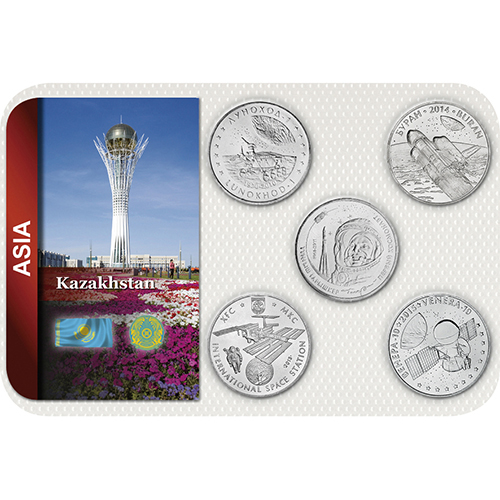 カザフスタン 2007-2015年 宇宙のコイン・銀行券 宇宙シリーズ記念白