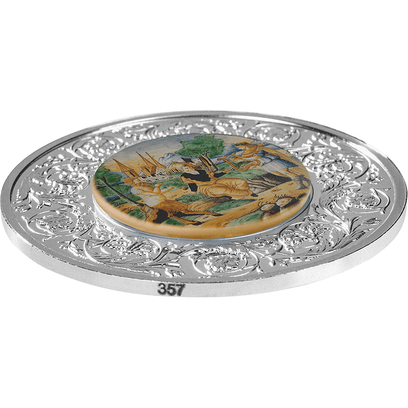 マルタ 2025年 マヨリカ焼き 王さまの耳はロバの耳 5ユーロカラー銀貨