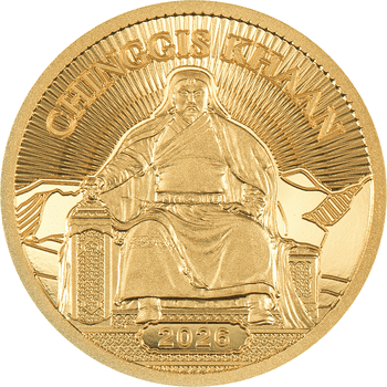 モンゴル 2026年 チンギス・ハーン 500トグログ銀貨 プルーフ
