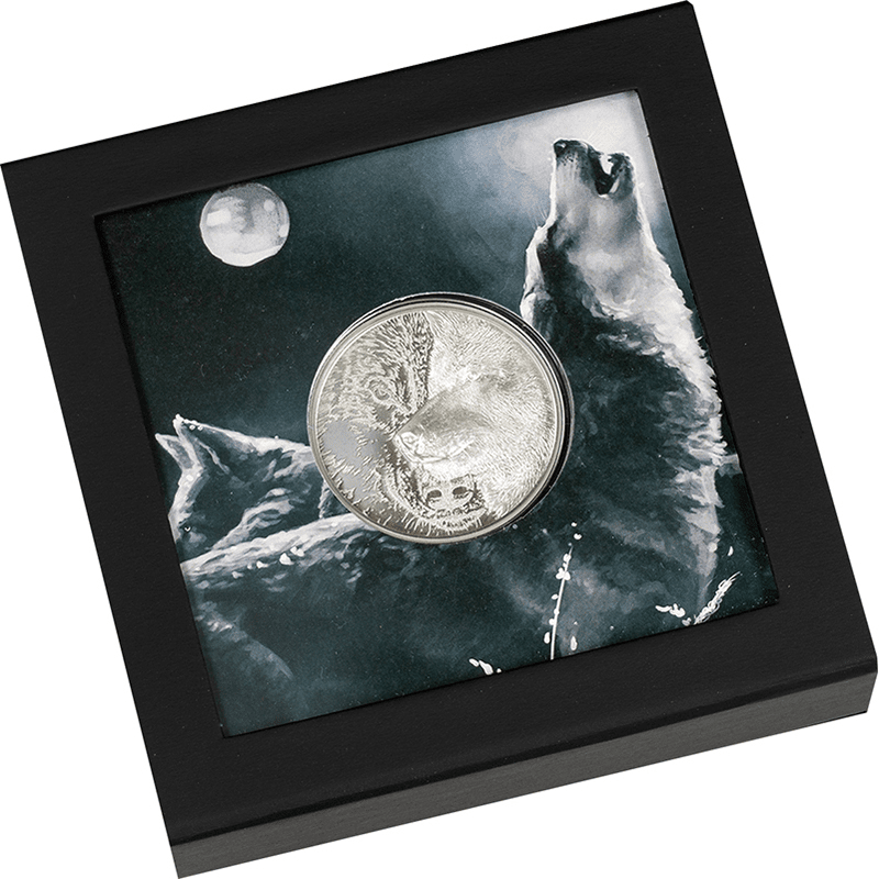 モンゴル 2021年 オオカミ 500トグログ銀貨 プルーフ（ウルトラハイ