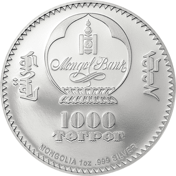 モンゴル 2022年 マザー・テレサ 1000トグログカラー銀貨 プルーフ（ハイレリーフ）