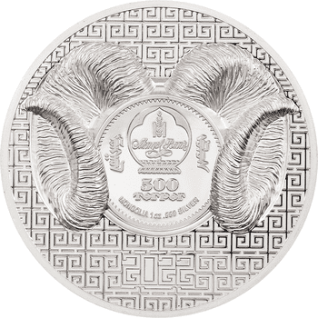 モンゴル 2022年 アルガリ 500トグログ銀貨  1オンス プルーフ（ウルトラハイレリーフ）