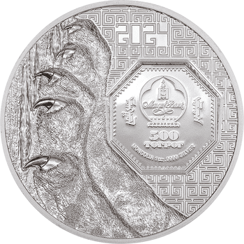 モンゴル 2024年 ユキヒョウ 500トグログカラー銀貨  1オンス プルーフ（ウルトラハイレリーフ）