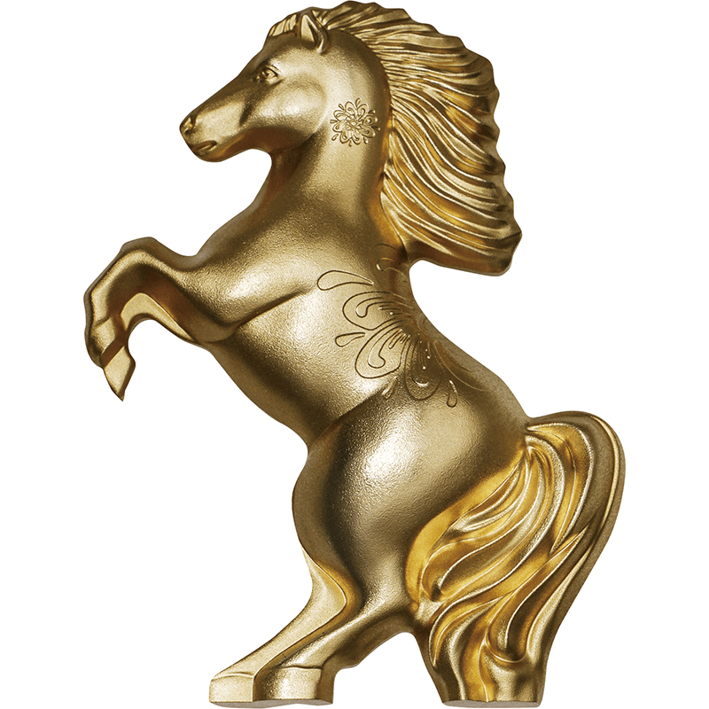 モンゴル 2026年 午年馬図 1000トグログ金メッキ銀貨 未使用