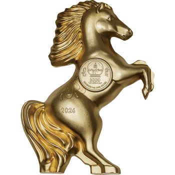 モンゴル 2024年 ユキヒョウ 1000トグログ金貨 1/10オンス プルーフ