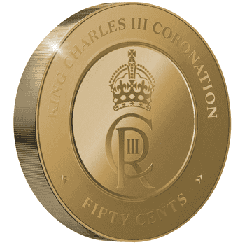 ニュージーランド 2023年 国王チャールズ3世の即位と戴冠 50セント金貨 0.5グラム プルーフ