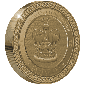 ニュージーランド 2023年 国王チャールズ3世の即位と戴冠 5ドル金貨 1オンス プルーフ
