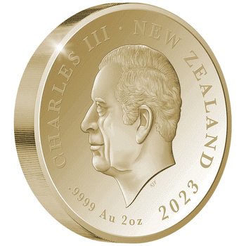 ニュージーランド 2023年 国王チャールズ3世の即位と戴冠 10ドル金貨 2オンス プルーフ