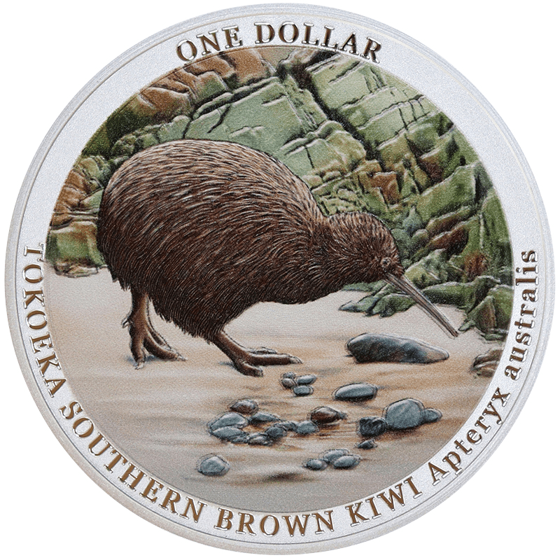 ニュージーランド 2023年 トコエカキーウィ 1ドルカラー銀貨 プルーフ