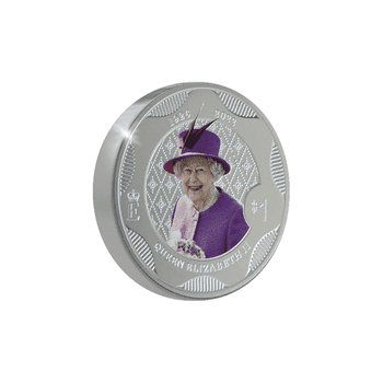 ニュージーランド 2023年 エリザベス2世の生涯と貢献 1ドルカラー銀貨 1オンス プルーフ