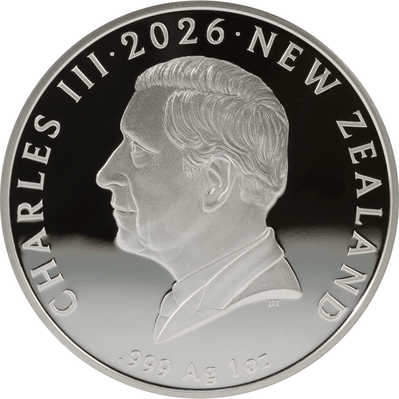 ニュージーランド 2026年 キタジマキーウィ 1ドルカラー銀貨 プルーフ