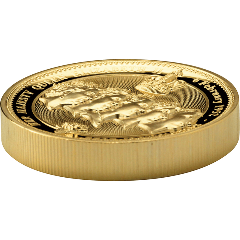 ニウエ 2022年 エリザベス2世 追悼記念 1ドル金メッキ銅貨 PF70UC ニウエ 2022年 エリザベス2世 追悼記念 1ドル金メッキ銅貨