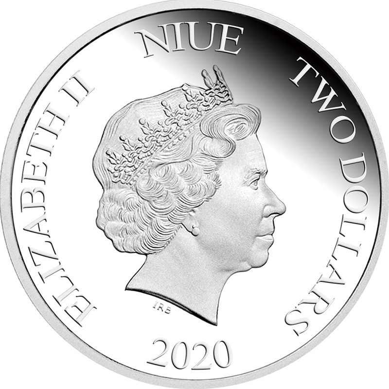 ニウエ 2020年 バック・トゥ・ザ・フューチャー35周年 2ドルカラー銀貨 