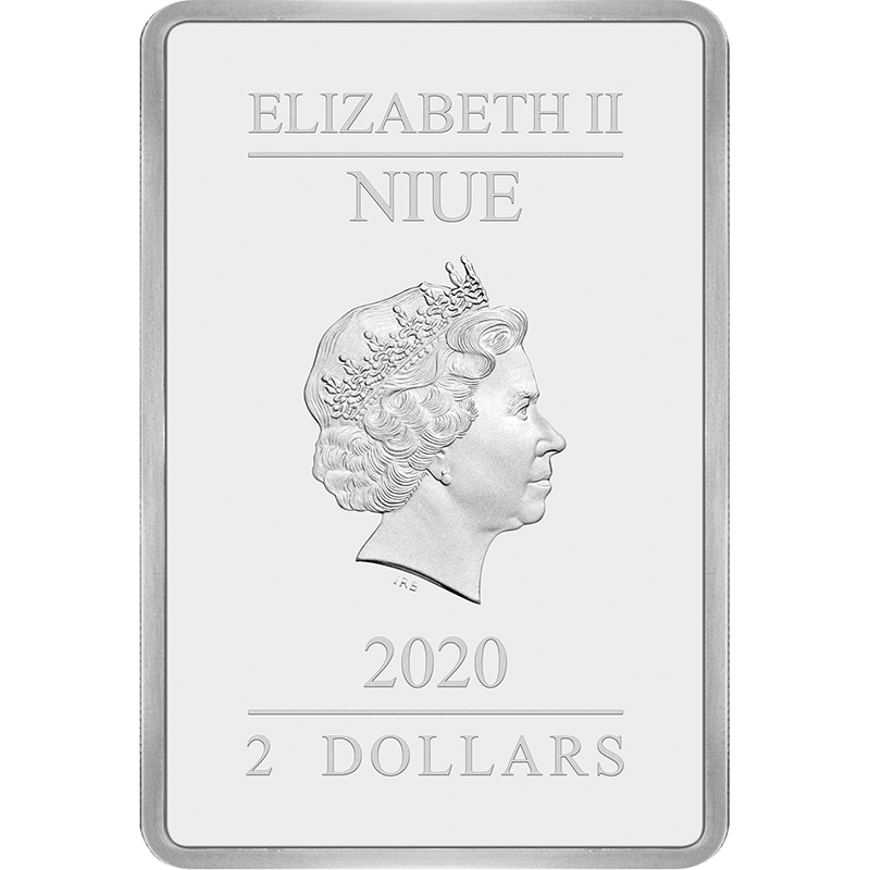 ニウエ 2020年 スター・ウォーズ エピソード5/帝国の逆襲 40周年 2ドル長方形カラー銀貨 プルーフ