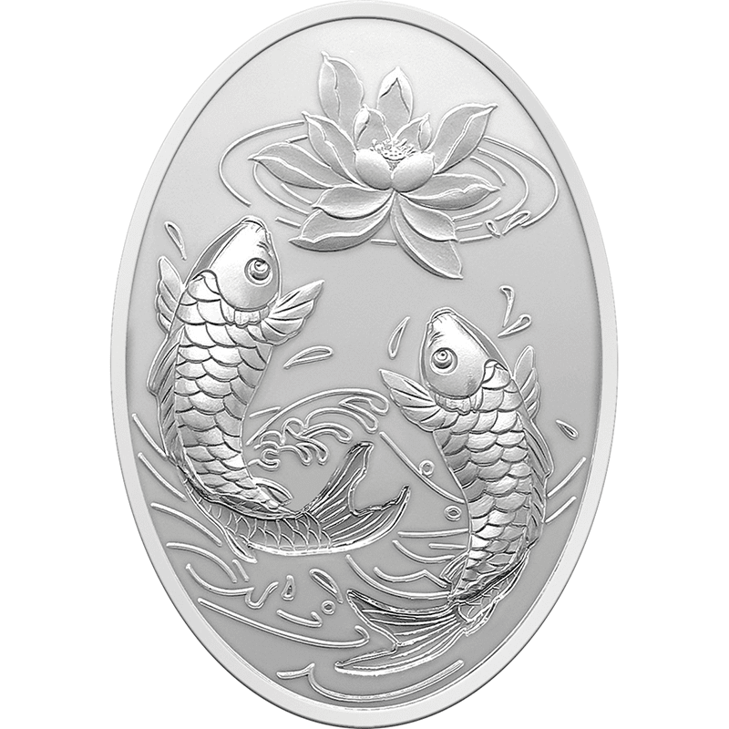 ニウエ 2022年 幸運の鯉 2ドル銀貨 プルーフ（ハイレリーフ