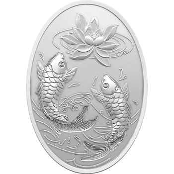 ニウエ 2022年 幸運の鯉 2ドル銀貨 プルーフ（ハイレリーフ）