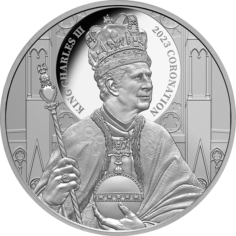 ニウエ 2023年 国王チャールズ3世戴冠式 1ドル銀貨 プルーフ 