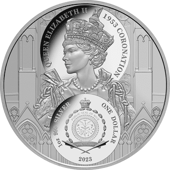 ニウエ 2023年 国王チャールズ3世戴冠式 1ドル銀貨 プルーフ