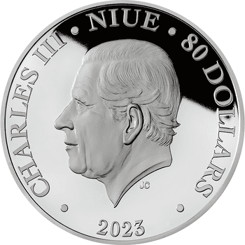 ニウエ 2023年 ボストン茶会事件250周年特別版 『不思議の国のアリス』 80ドル銀貨 1キロ プルーフ