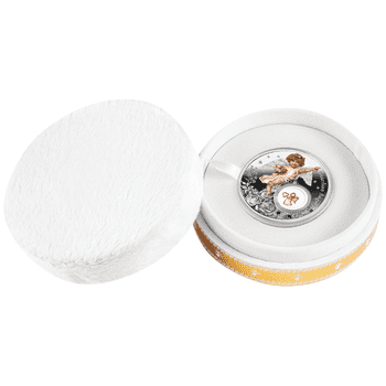 純銀 天使レリーフ 記念メダル 2枚セット 各125g 計250g オブジェ 2025-W Proof $1 American Silver Eagle Laser Beam Privy Box, OGP