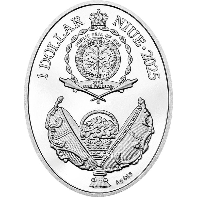ニウエ 2025年 イースターエッグシリーズ デンマーク宮殿の卵 1ドル