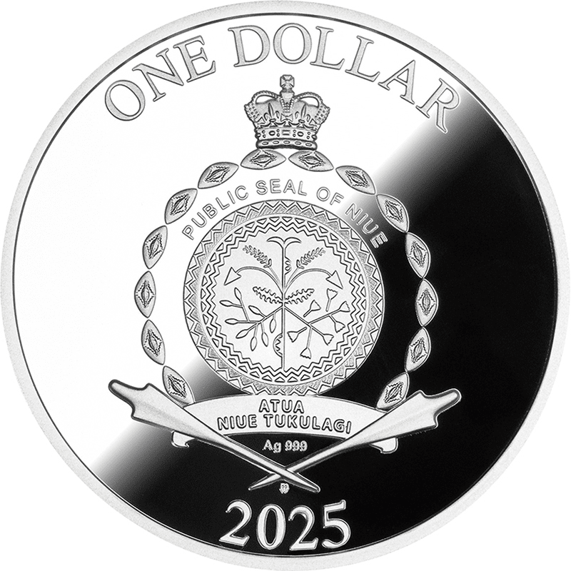ニウエ 2025年 幸運の木とナザール 1ドルカラー銀貨 プルーフ