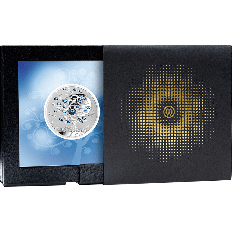 ニウエ 2025年 幸運の木とナザール 1ドルカラー銀貨 プルーフ