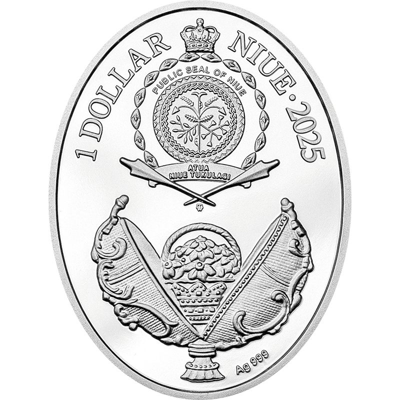 ニウエ 2025年 イースターエッグシリーズ ロカイユの卵 1ドルカラー