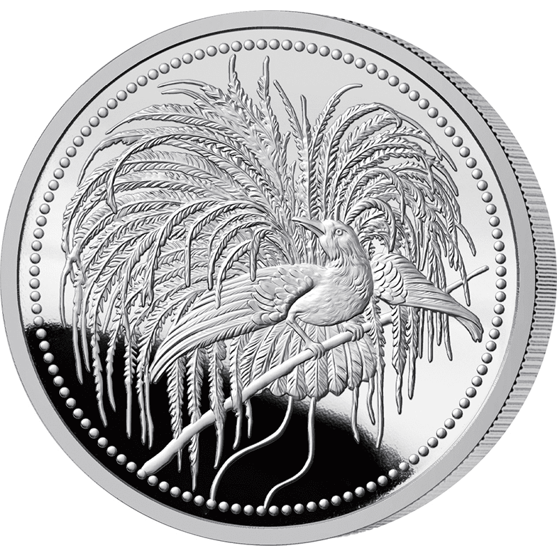 パプアニューギニア 2020年 極楽鳥 10キナ銀貨 PCGSグレーディング済
