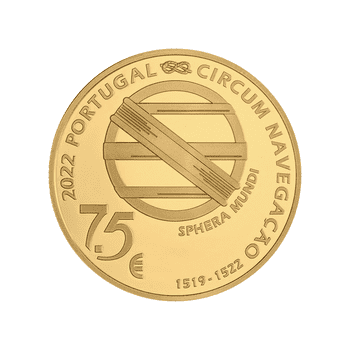 ポルトガル 2022年 マゼラン世界一周500周年 最終貨 1522年 世界一周達成 7.5ユーロ金貨 プルーフ