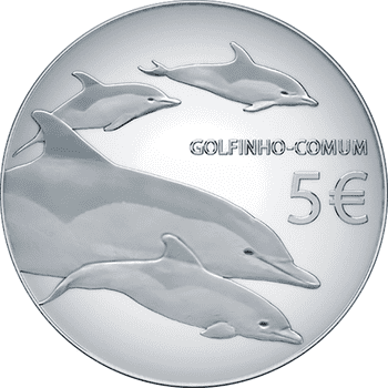 ポルトガル 2020年 絶滅危惧種の動物 マイルカ 5ユーロ銀貨 プルーフ