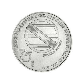 ポルトガル 2022年 マゼラン世界一周500周年 最終貨 1522年 世界一周達成 7.5ユーロ銀貨 未使用