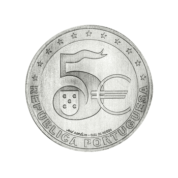ポルトガル 2022年 ユーロ導入20周年 5ユーロカラー銀貨 プルーフ