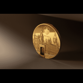 パラオ 2023年 ティファニーアート・メトロポリス ウェストミンスター宮殿 500ドル金貨ステンドグラス嵌め込み プルーフ(ウルトラハイレリーフ)