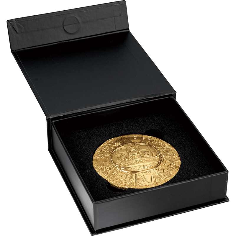 パラオ 2023年 黄金の円盤 25ドル金ﾒｯｷ銀貨 未使用(ウルトラハイ 