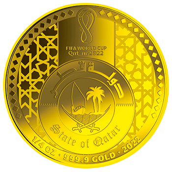 【C】 カタール 2022年 FIFAワールドカップカタール2022 公式記念コイン 最終予約販売 プレー 10リヤル金貨 プルーフ
