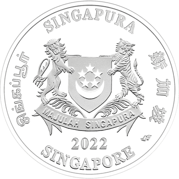 シンガポール 2022年 寅年虎図 20ドル銀貨 5オンス プルーフ
