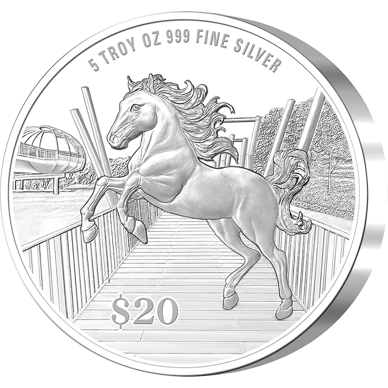 シンガポール 2026年 午年馬図 20ドル銀貨 5オンス プルーフ