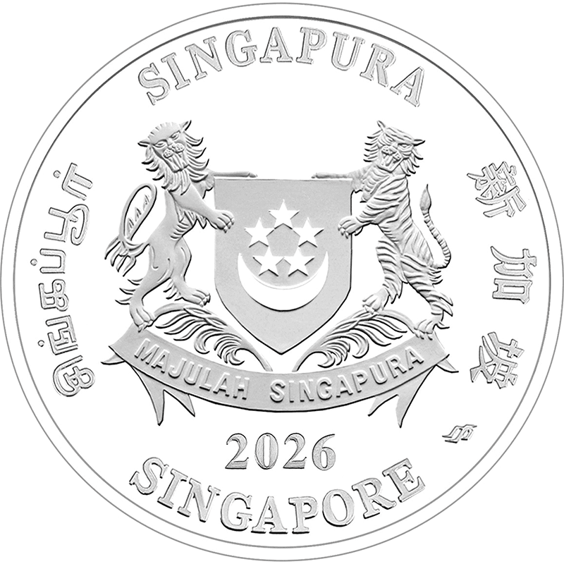 シンガポール 2026年 午年馬図 20ドル銀貨 5オンス プルーフ
