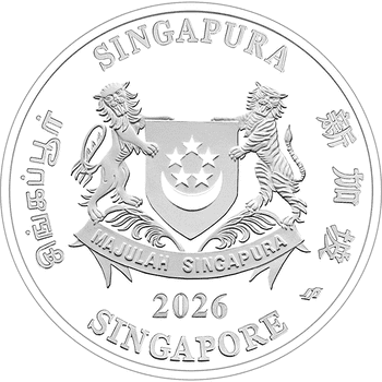 シンガポール 2025年 巳年蛇図 2ドルニッケルメッキ複合貨 プルーフ