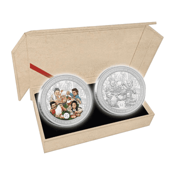シンガポール 2021年 ユネスコ無形文化遺産 ホーカー文化 カラー銀貨・複合貨2種セット