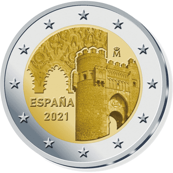 スペイン 2021年 古都トレド 2ユーロ貨ブリスターパック入 プルーフ