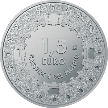 スペイン 2023年 世界の城コレクション 1.5ユーロカラー白銅貨16種セット（コレクターアルバム付） 未使用
