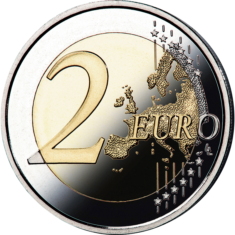 スペイン 2026年 スペイン憲法第49条 記念2ユーロバイメタル貨
