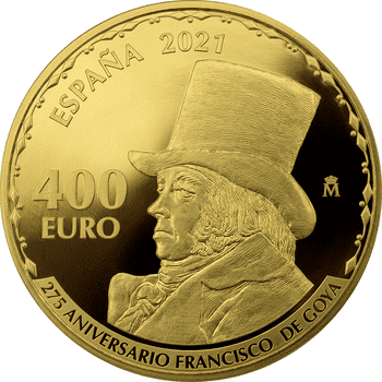 スペイン 2021年 フランシスコ・デ・ゴヤ生誕275周年 400ユーロ金貨 プルーフ