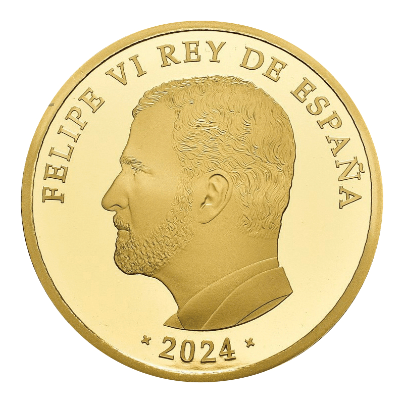 スペイン 2024年 国王フェリペ6世即位10周年 200ユーロ金貨 プルーフ