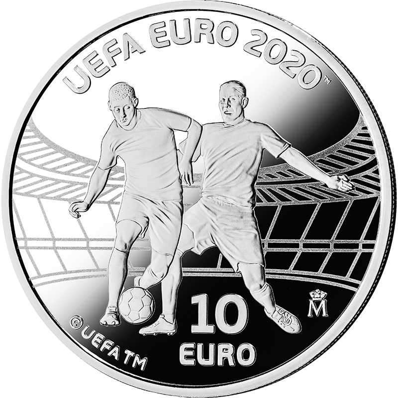 スペイン 2020年 UEFA EURO 2020(TM) 10ユーロ銀貨 プルーフ